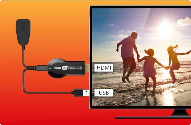 Nero Easy Stream FullHD HDMI Stick - 1. Plug in