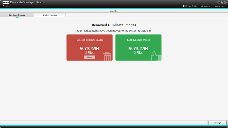 (3) Delete duplicates: Duplicates safely deleted with best overview and easy recovery