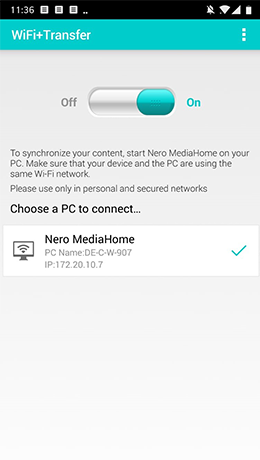 Download Nero Streaming Player Pro | Connect phone to TV
