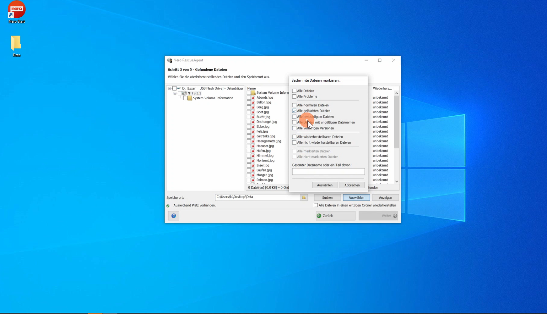 Screenshot Tutorial file recover windows