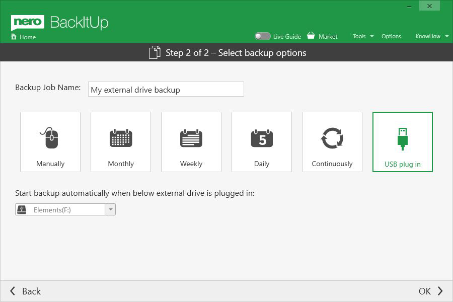 With Nero BackItUp , you can now run your backups automatically. Sit back and relax!