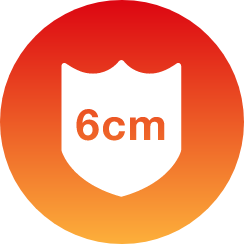 6 cm Protection area