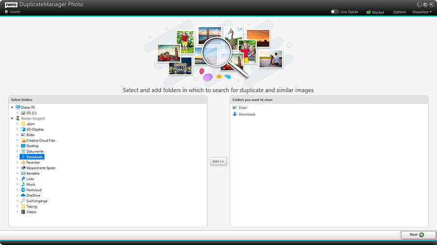 (1) Start search: Reclaim valuable disk space with DuplicateManager Photo