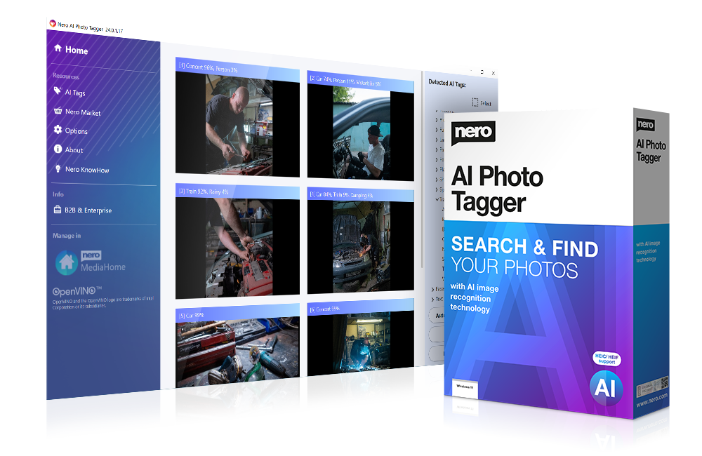 Nero AI Photo Tagger