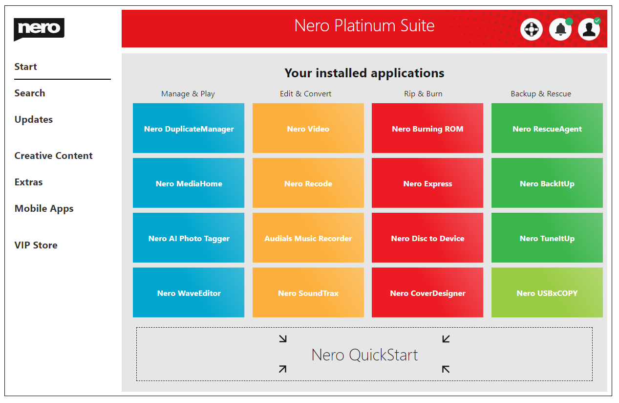 Nero Platinum Suite 2021 - Logiciels, Matériel et Téléchargements